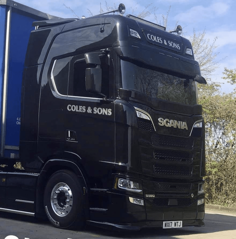 Underspoiler fra Coles passer Scania NG Høy støtfanger